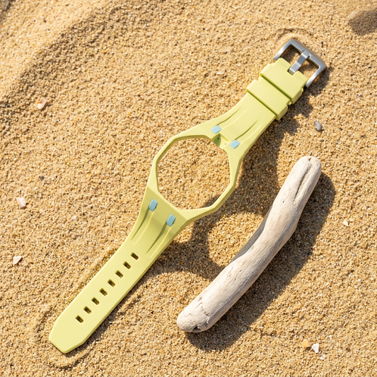 Bracelet + boîtier de conversion pour montre de poche — Jaune