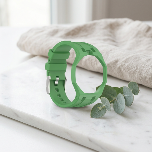 Bracelet + boîtier de conversion pour montre de poche — Vert